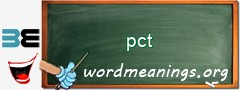 WordMeaning blackboard for pct